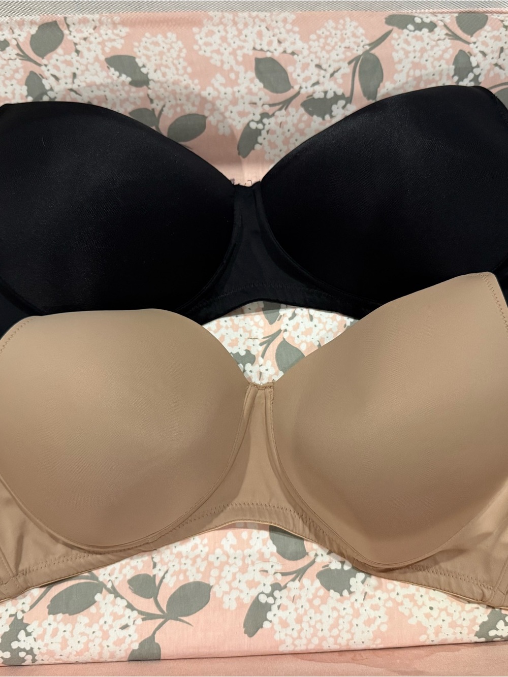 High Coverage Nursing Bra - Black and Nude